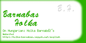 barnabas holka business card